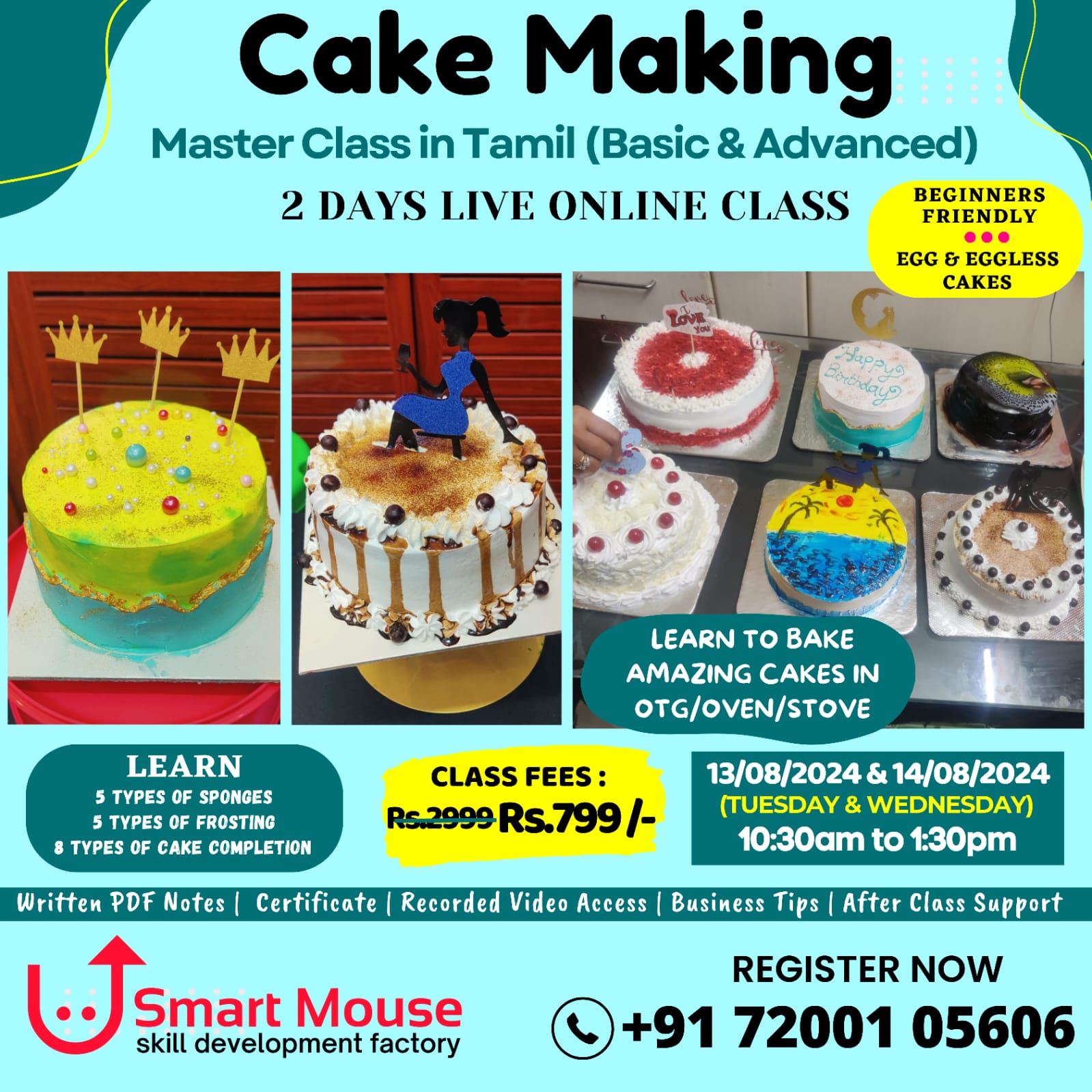 Cake Making Class | Cake Making Online Classes | Smart Mouse