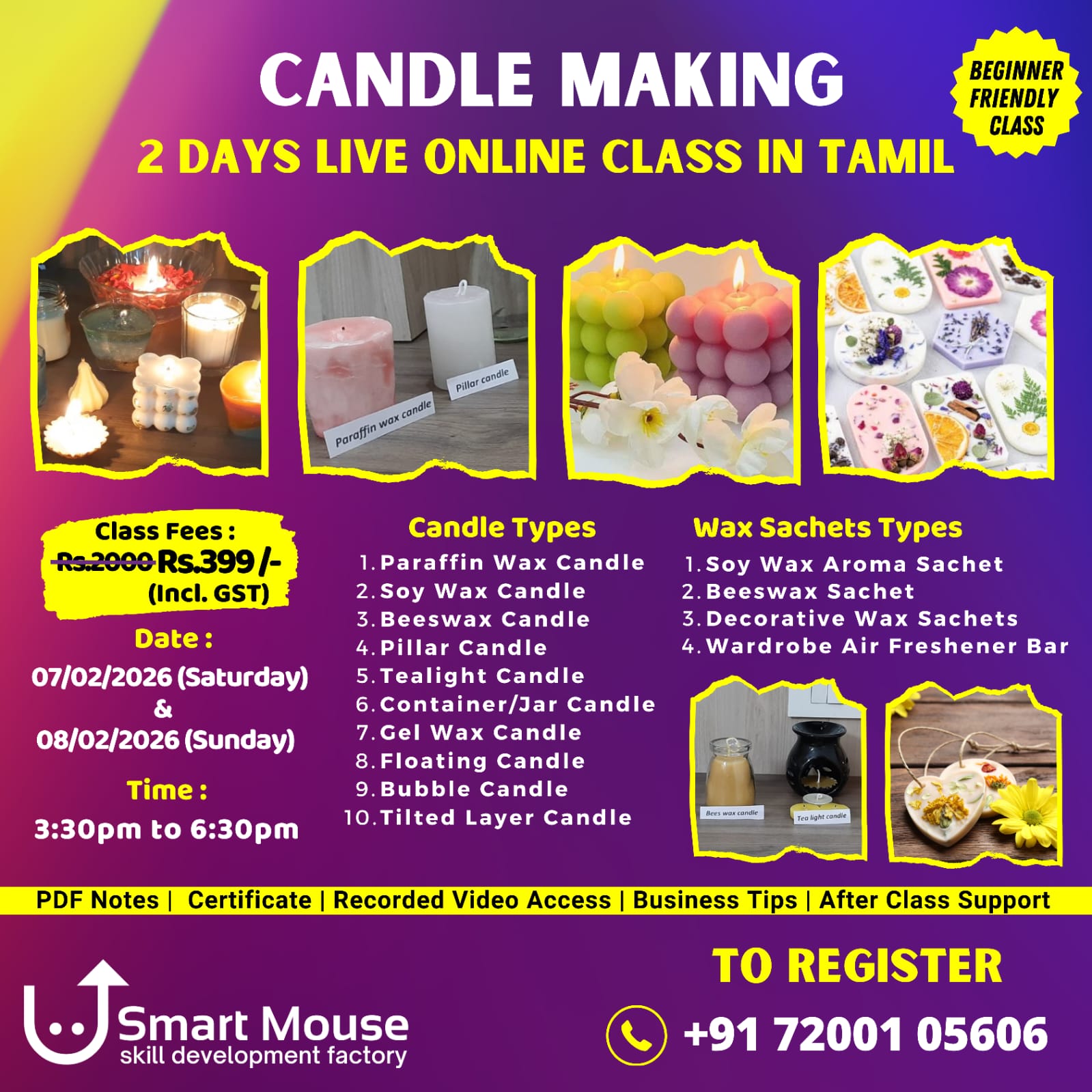 Candle Making Class - 2 Days