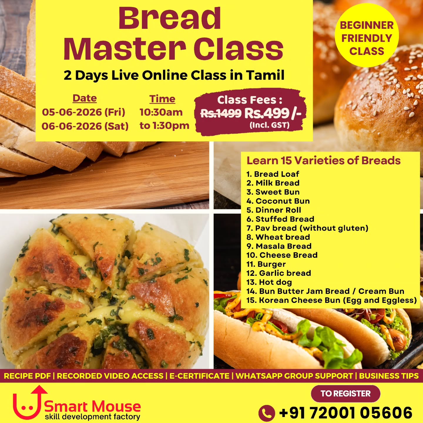 Bread Master Class - 2 Days Online Class